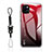Carcasa Bumper Funda Silicona Espejo Gradiente Arco iris M01 para Apple iPhone 14 Plus Rojo
