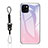 Carcasa Bumper Funda Silicona Espejo Gradiente Arco iris M01 para Apple iPhone 14 Plus Rosa