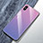 Carcasa Bumper Funda Silicona Espejo Gradiente Arco iris M01 para Apple iPhone Xs Max Morado