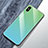 Carcasa Bumper Funda Silicona Espejo Gradiente Arco iris M01 para Apple iPhone Xs Max Verde