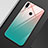 Carcasa Bumper Funda Silicona Espejo Gradiente Arco iris M01 para Huawei Enjoy 9 Plus Azul Cielo