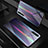 Carcasa Bumper Funda Silicona Espejo Gradiente Arco iris M01 para Huawei P20 Pro Plata