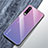 Carcasa Bumper Funda Silicona Espejo Gradiente Arco iris M01 para Huawei P30 Morado