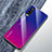 Carcasa Bumper Funda Silicona Espejo Gradiente Arco iris M01 para Huawei P30 Rosa Roja