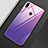 Carcasa Bumper Funda Silicona Espejo Gradiente Arco iris M01 para Huawei Y9 (2019) Morado