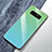 Carcasa Bumper Funda Silicona Espejo Gradiente Arco iris M01 para Samsung Galaxy Note 8 Cian