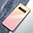 Carcasa Bumper Funda Silicona Espejo Gradiente Arco iris M01 para Samsung Galaxy S10 Rosa
