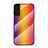 Carcasa Bumper Funda Silicona Espejo Gradiente Arco iris M01 para Samsung Galaxy S21 5G Amarillo