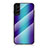 Carcasa Bumper Funda Silicona Espejo Gradiente Arco iris M01 para Samsung Galaxy S22 5G Azul