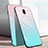 Carcasa Bumper Funda Silicona Espejo Gradiente Arco iris M01 para Xiaomi Redmi 8A Cian
