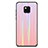 Carcasa Bumper Funda Silicona Espejo Gradiente Arco iris M02 para Huawei Mate 20 Pro Oro Rosa