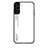 Carcasa Bumper Funda Silicona Espejo Gradiente Arco iris M02 para Samsung Galaxy S21 FE 5G Blanco