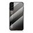 Carcasa Bumper Funda Silicona Espejo Gradiente Arco iris M02 para Samsung Galaxy S21 FE 5G Gris