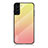 Carcasa Bumper Funda Silicona Espejo Gradiente Arco iris M02 para Samsung Galaxy S21 FE 5G Naranja