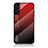 Carcasa Bumper Funda Silicona Espejo Gradiente Arco iris M02 para Samsung Galaxy S21 FE 5G Rojo