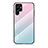 Carcasa Bumper Funda Silicona Espejo Gradiente Arco iris M02 para Samsung Galaxy S21 Ultra 5G Cian
