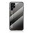 Carcasa Bumper Funda Silicona Espejo Gradiente Arco iris M02 para Samsung Galaxy S21 Ultra 5G Gris