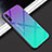 Carcasa Bumper Funda Silicona Espejo Gradiente Arco iris para Huawei Enjoy 10e Verde