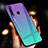 Carcasa Bumper Funda Silicona Espejo Gradiente Arco iris para Huawei Enjoy 9s Cian