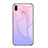 Carcasa Bumper Funda Silicona Espejo Gradiente Arco iris para Huawei Honor Play Morado