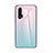 Carcasa Bumper Funda Silicona Espejo Gradiente Arco iris para Huawei Nova 6 5G Cian