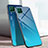 Carcasa Bumper Funda Silicona Espejo Gradiente Arco iris para Huawei P40 Lite Azul