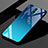 Carcasa Bumper Funda Silicona Espejo Gradiente Arco iris para Oppo Realme X Azul