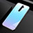 Carcasa Bumper Funda Silicona Espejo Gradiente Arco iris para Oppo Reno2 Azul Cielo