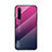 Carcasa Bumper Funda Silicona Espejo Gradiente Arco iris para Realme 6 Rosa Roja
