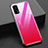 Carcasa Bumper Funda Silicona Espejo Gradiente Arco iris para Realme X7 5G Rojo
