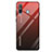 Carcasa Bumper Funda Silicona Espejo Gradiente Arco iris para Samsung Galaxy A8s SM-G8870 Rojo