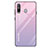 Carcasa Bumper Funda Silicona Espejo Gradiente Arco iris para Samsung Galaxy A8s SM-G8870 Rosa