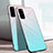 Carcasa Bumper Funda Silicona Espejo Gradiente Arco iris para Samsung Galaxy S20 5G Cian