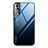 Carcasa Bumper Funda Silicona Espejo Gradiente Arco iris para Samsung Galaxy S21 5G Azul