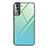 Carcasa Bumper Funda Silicona Espejo Gradiente Arco iris para Samsung Galaxy S21 5G Menta Verde