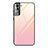 Carcasa Bumper Funda Silicona Espejo Gradiente Arco iris para Samsung Galaxy S21 Plus 5G Rosa