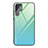 Carcasa Bumper Funda Silicona Espejo Gradiente Arco iris para Samsung Galaxy S21 Ultra 5G Menta Verde