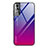 Carcasa Bumper Funda Silicona Espejo Gradiente Arco iris para Samsung Galaxy S22 5G Rosa Roja