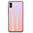 Carcasa Bumper Funda Silicona Espejo Gradiente Arco iris para Xiaomi Mi 8 Pro Global Version Rosa
