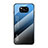 Carcasa Bumper Funda Silicona Espejo Gradiente Arco iris para Xiaomi Poco X3 NFC Azul