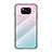 Carcasa Bumper Funda Silicona Espejo Gradiente Arco iris para Xiaomi Poco X3 NFC Rosa