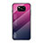 Carcasa Bumper Funda Silicona Espejo Gradiente Arco iris para Xiaomi Poco X3 NFC Rosa Roja