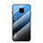 Carcasa Bumper Funda Silicona Espejo Gradiente Arco iris para Xiaomi Redmi Note 9 Pro Azul
