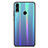 Carcasa Bumper Funda Silicona Espejo Gradiente Arco iris R01 para Huawei Honor V10 Lite Azul