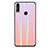 Carcasa Bumper Funda Silicona Espejo Gradiente Arco iris R01 para Huawei Honor V10 Lite Oro Rosa