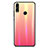 Carcasa Bumper Funda Silicona Espejo Gradiente Arco iris R01 para Huawei Honor V10 Lite Rojo
