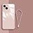 Carcasa Bumper Funda Silicona Espejo M08 para Apple iPhone 13 Mini Oro Rosa