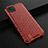 Carcasa Bumper Funda Silicona Transparente 360 Grados AM1 para Realme C20A Rojo