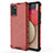 Carcasa Bumper Funda Silicona Transparente 360 Grados AM1 para Samsung Galaxy A02s Rojo