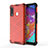 Carcasa Bumper Funda Silicona Transparente 360 Grados AM1 para Samsung Galaxy A70E Rojo